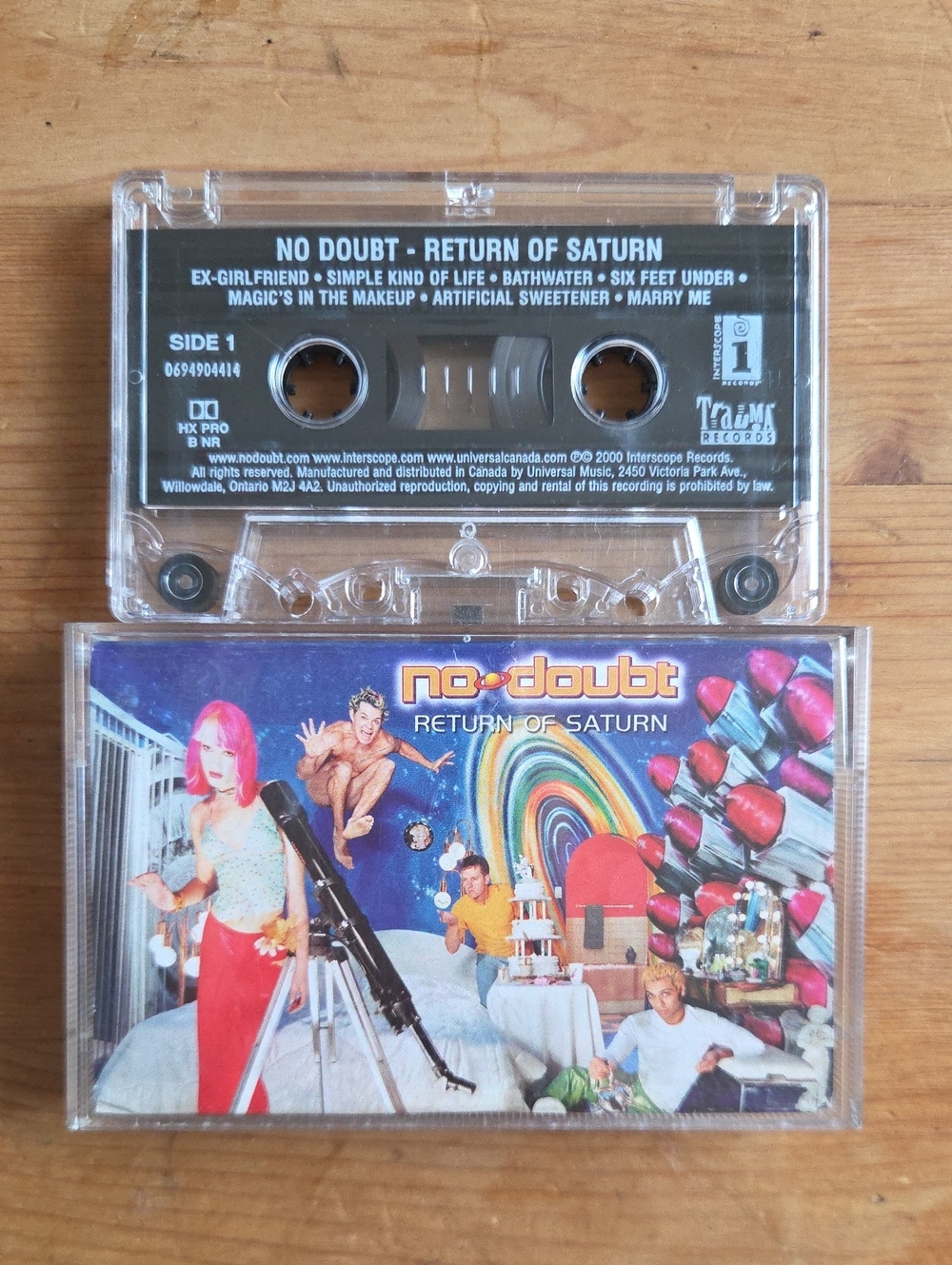 No Doubt "Return of Saturn" Vintage Cassette Tape Gwen Stefani Ska Grunge